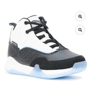 And1 Boys Basketball Shoes Size 4 Black Blue White High-top Sneakers New